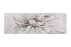 Oljemaleri 50x150cm Hvit blomst