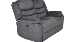 Olvani 2-seters reclinersofa i stoff, elektrisk