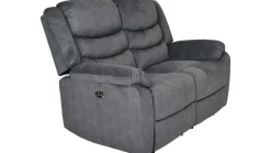 Olvani 2-seters reclinersofa i stoff, elektrisk
