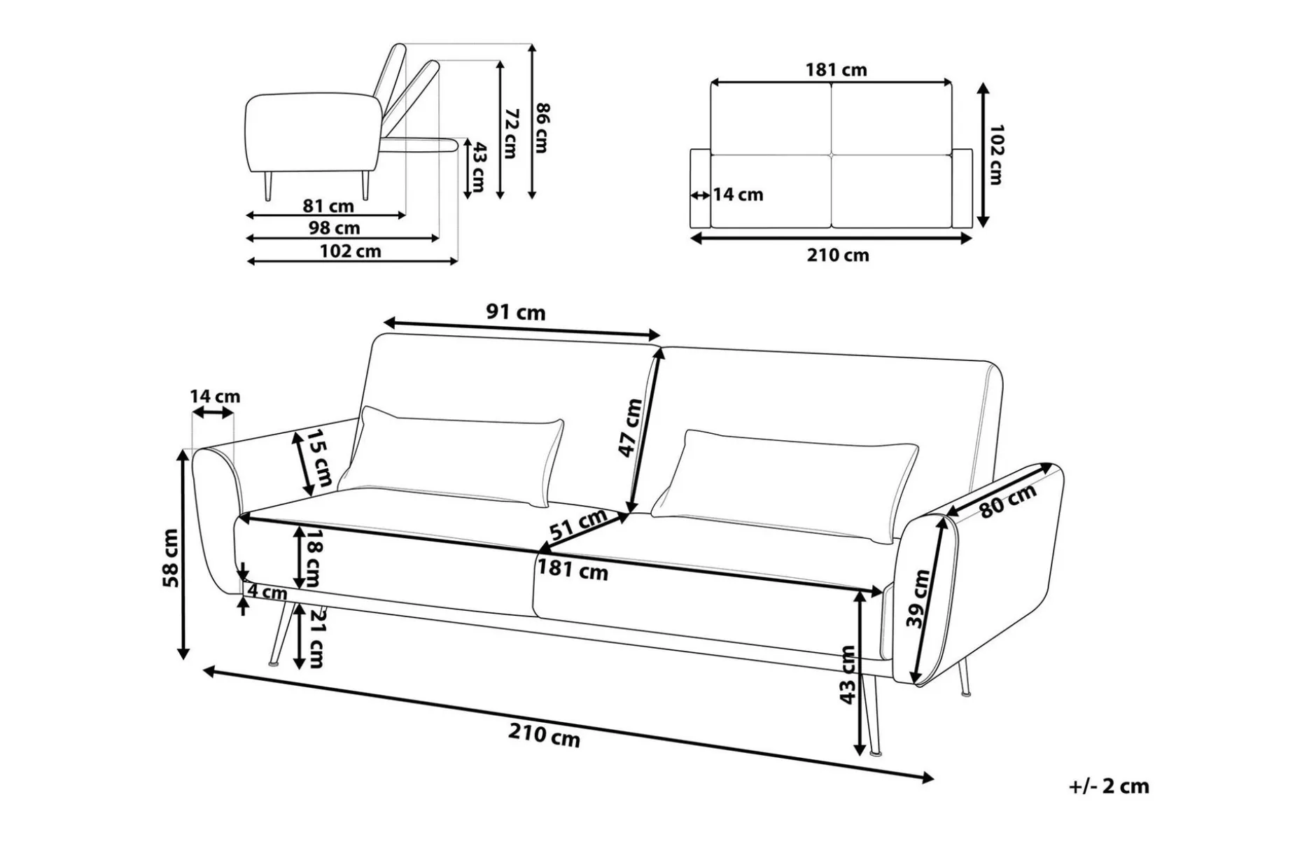 One Sofa 3-seter