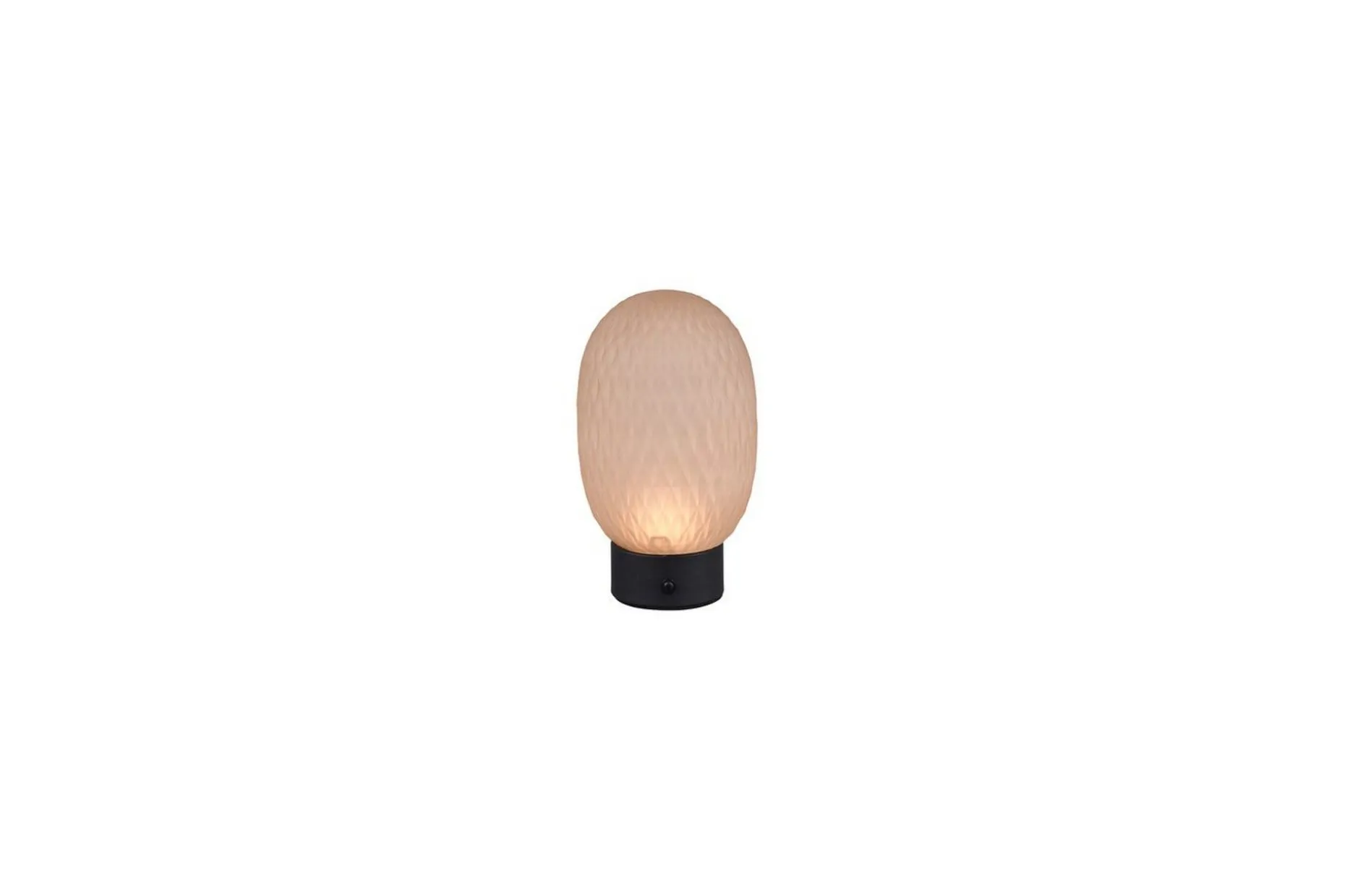Oppladbar bordlampe TRIO Facette Matt svart/amber