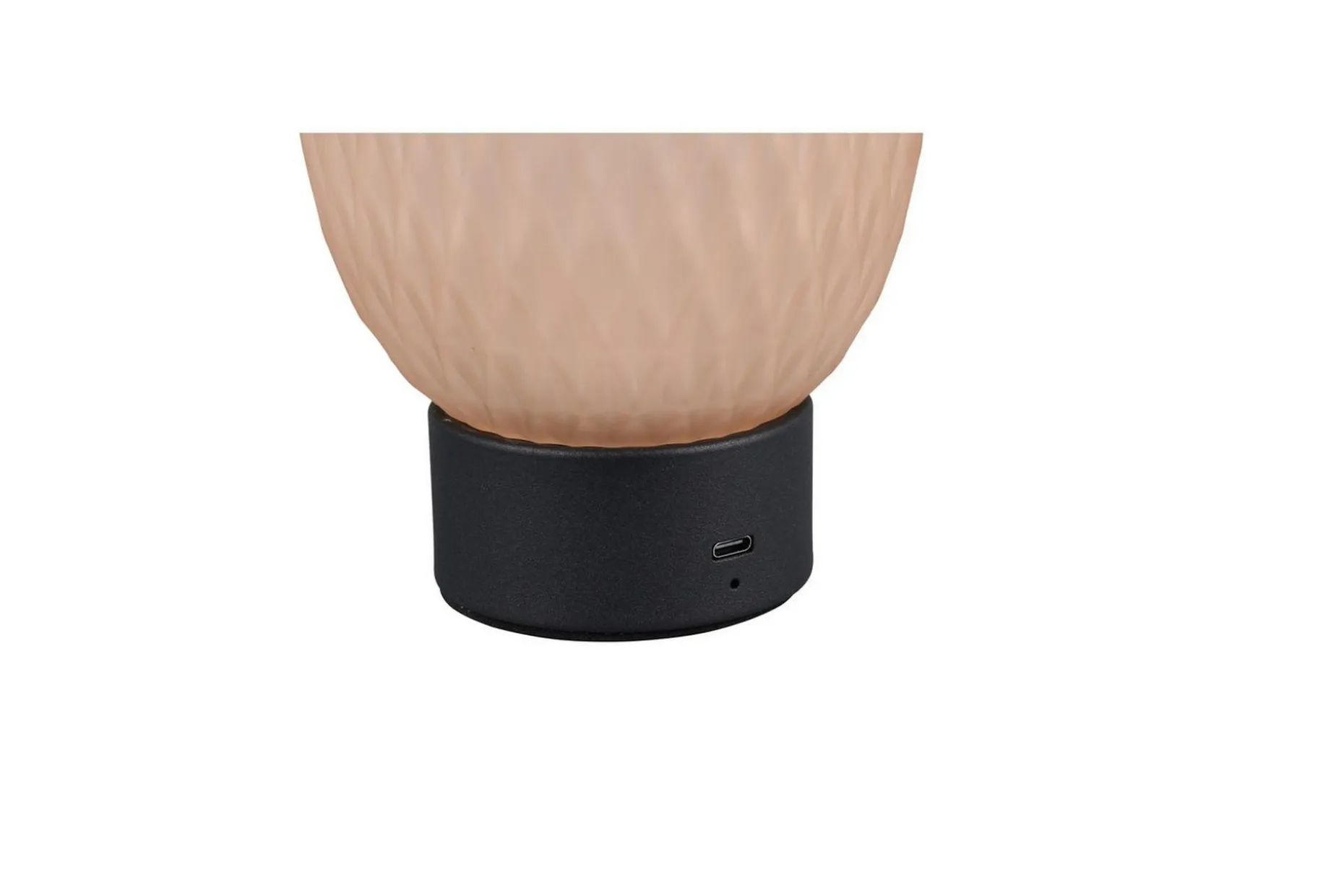 Oppladbar bordlampe TRIO Facette Matt svart/amber