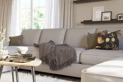 Optus Lyx 6-seters Høyrevendt U-formet Large Sofa med Divan og Sjeselong i Stoff