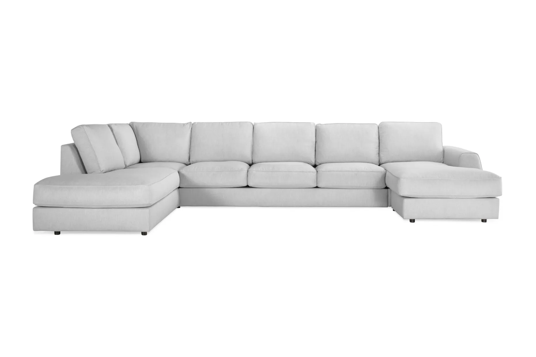 Optus Lyx 6-seters Venstrevendt U-formet Large Sofa med Divan og Sjeselong i Stoff