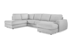 Optus Lyx 4-seters Venstrevendt U-formet Sofa med Divan og Sjeselong i Stoff