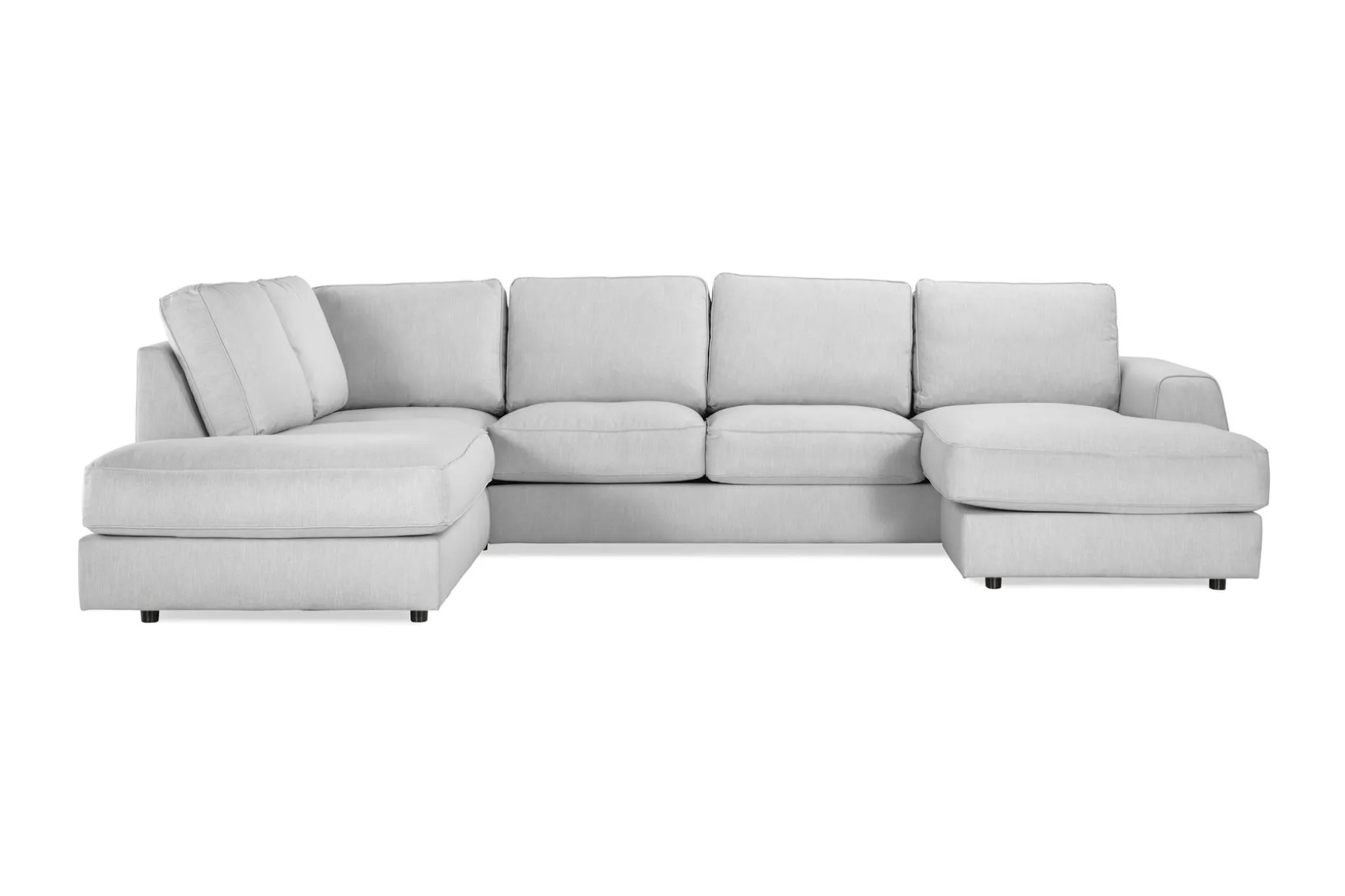 Optus Lyx 4-seters Venstrevendt U-formet Sofa med Divan og Sjeselong i Stoff