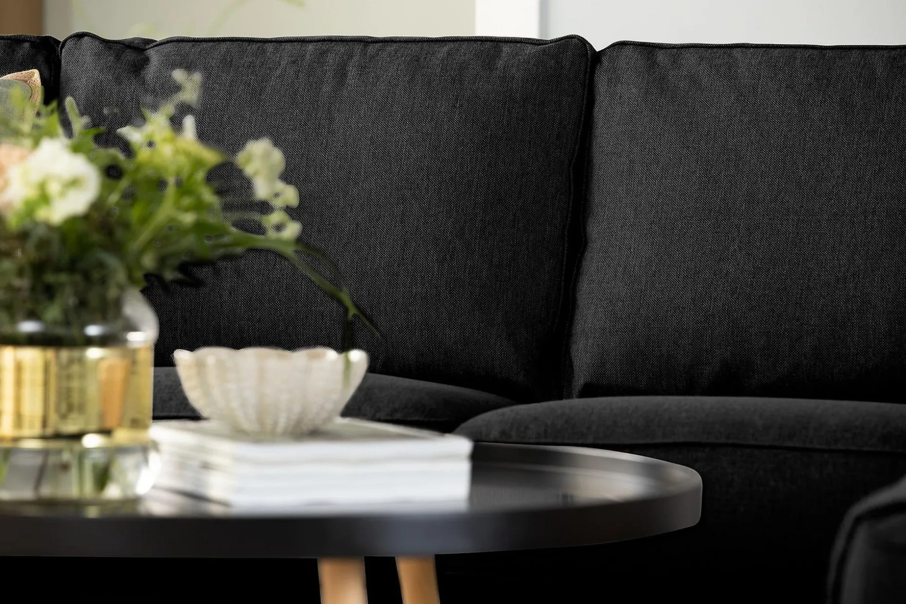 Optus 3-seters Vendbar L-formet Sjeselongsofa i Stoff