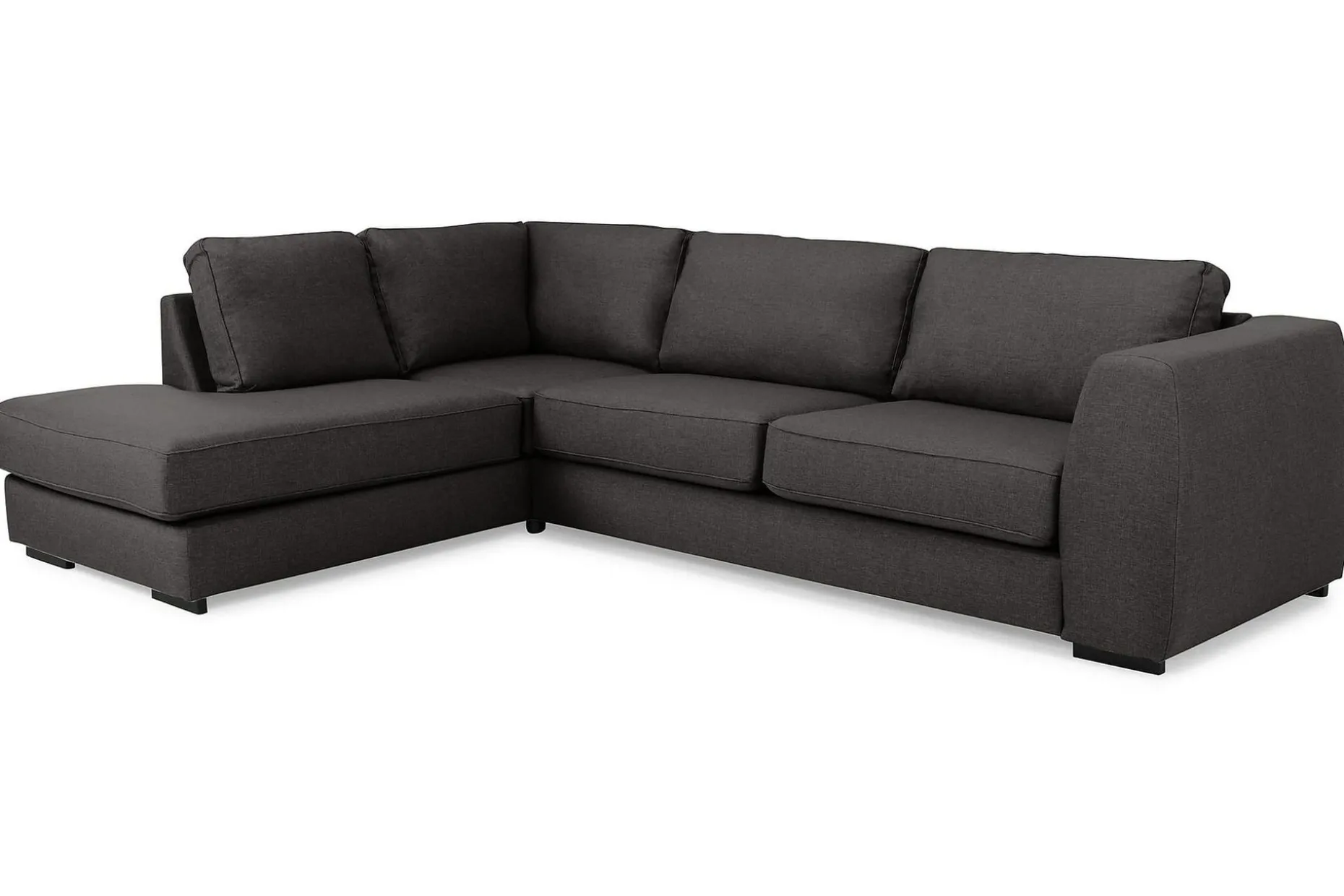 Optus 4-seters Venstrevendt L-formet Sjeselongsofa i Stoff