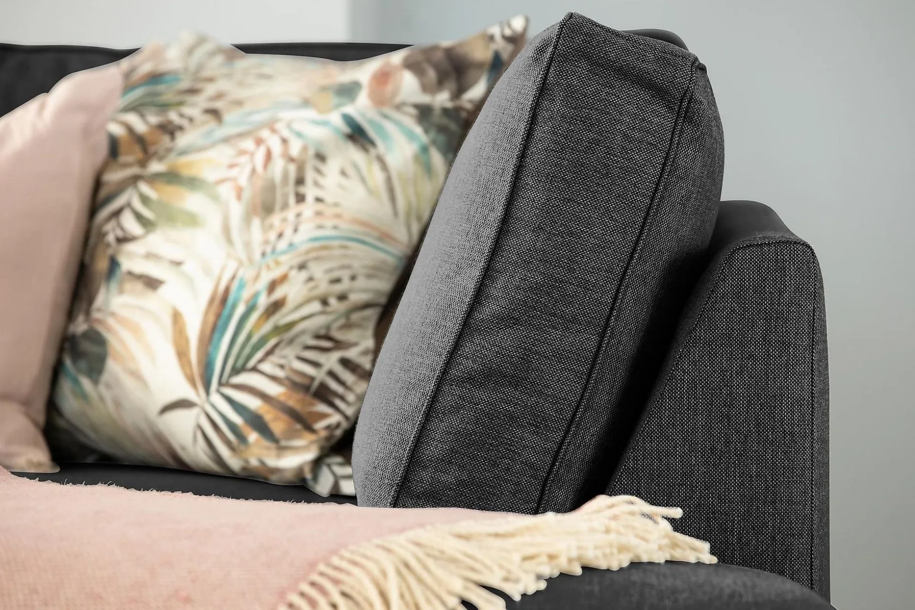 Optus 4-seters Venstrevendt L-formet Sjeselongsofa i Stoff