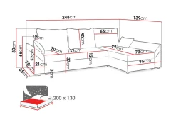 Ovadia 5-seters Sovesofa