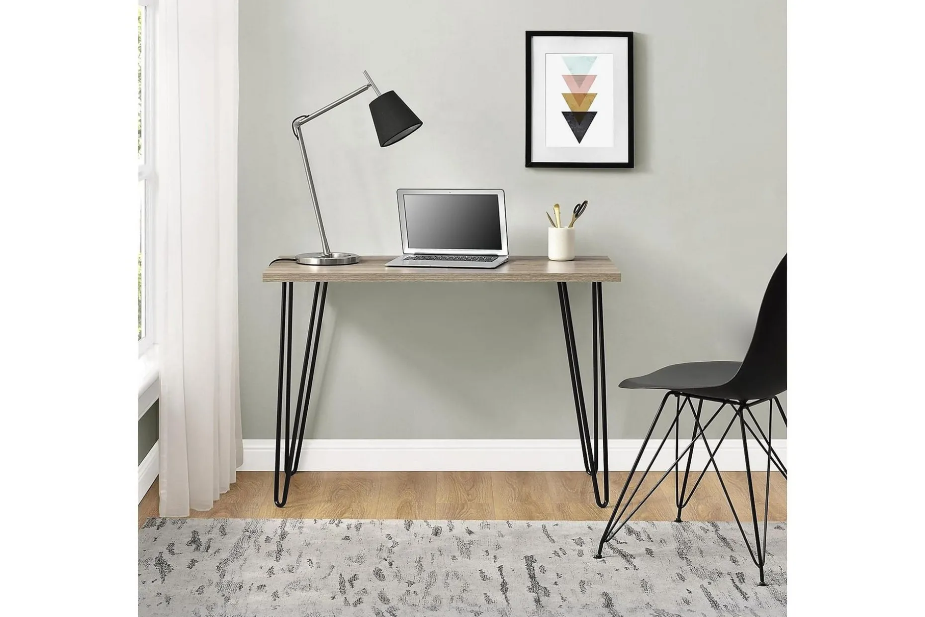 Owen Skrivebord 102 cm Natur/Svart