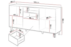 Pafos Tv-benk 40x82x150 cm