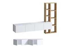 Pana TV-møbelsett 182x32 cm Hvit/Brun