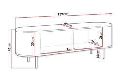 Pantego Tv-Benk 139x40 cm