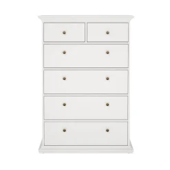 Paris Kommode med 6 skuffer 96x48x140 cm