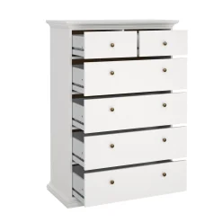 Paris Kommode med 6 skuffer 96x48x140 cm