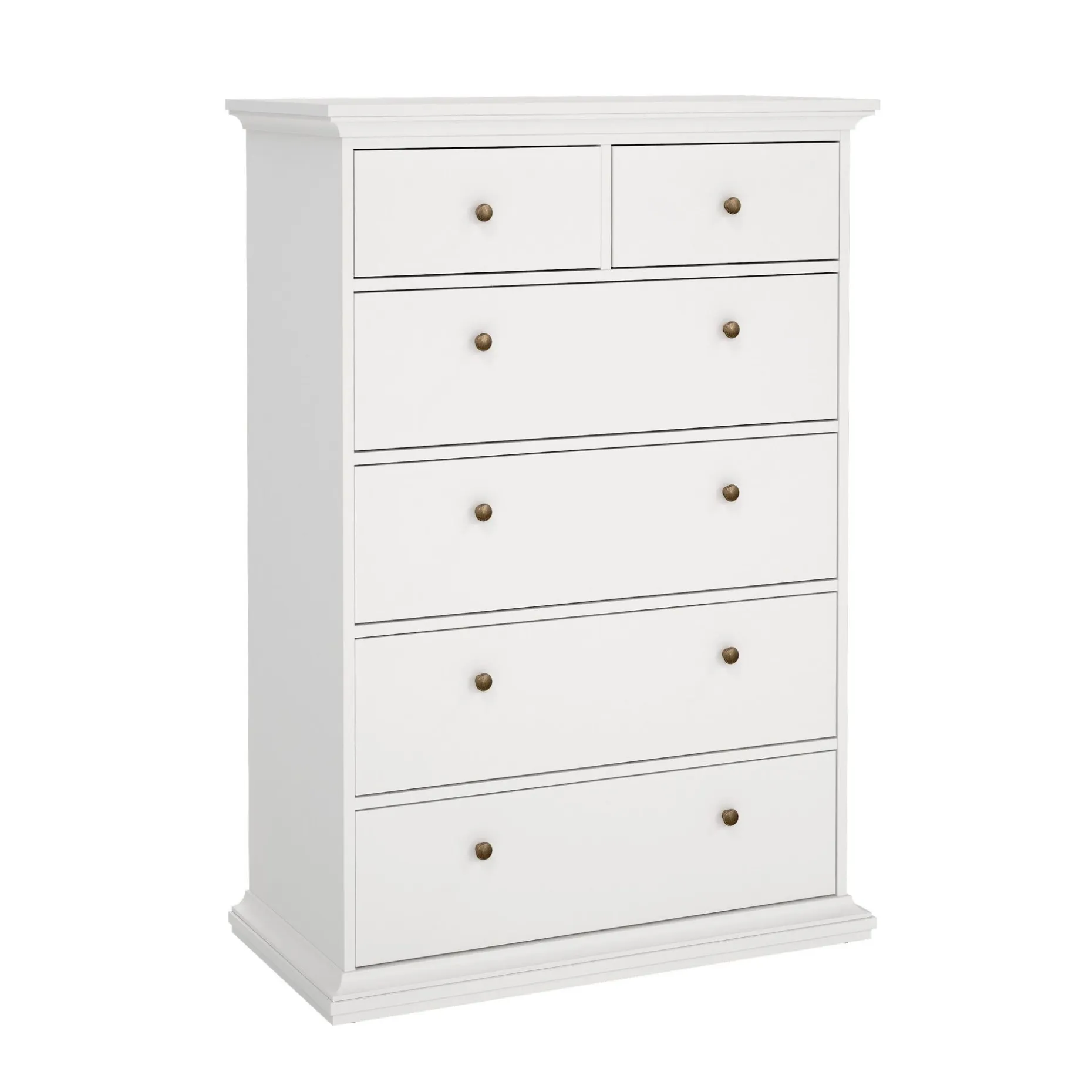 Paris Kommode med 6 skuffer 96x48x140 cm