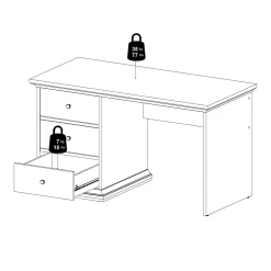 Paris Skrivebord 130x62x74 cm