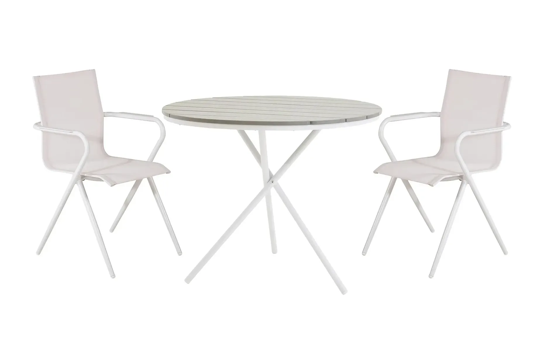 Parma Spisegruppe Rund Ø90cm + 2 Alina Spisestoler