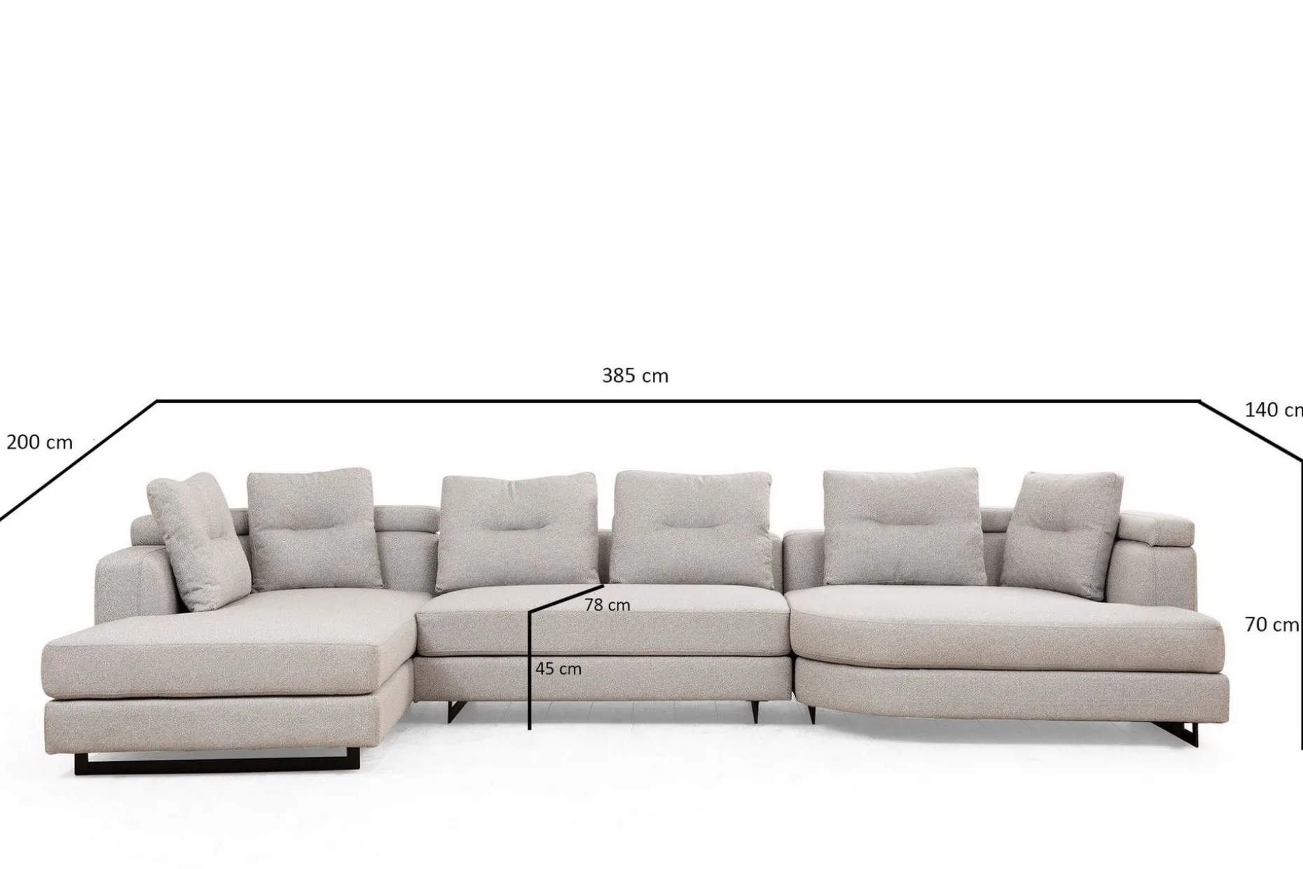 Pavdova Hjørnesofa 4-seter