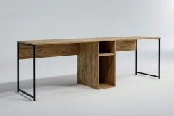 Pellafol Skrivebord 140 cm med Oppbevaringshyller