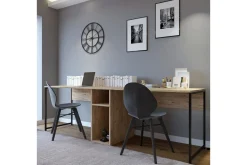 Pellafol Skrivebord 140 cm med Oppbevaringshyller