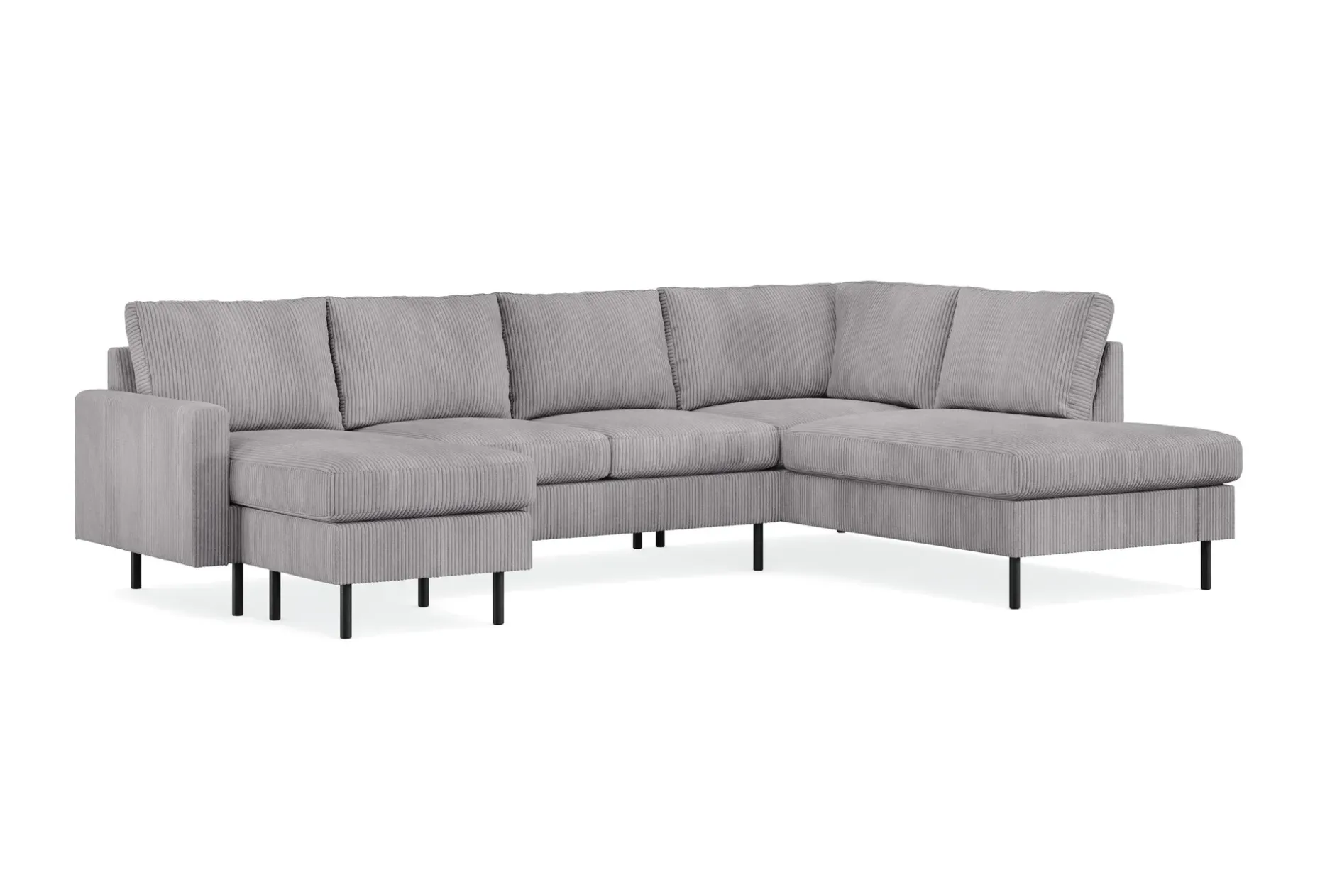Peppe 4-seters Høyrevendt U-formet Sofa med Divan og Sjeselong i Manchester