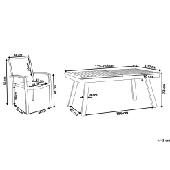 Pereta Hagegruppe Med Bord + 6 Stoler