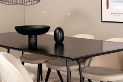 Petra Spisegruppe 190 cm Rektangulær med 6 Velvet Stoler