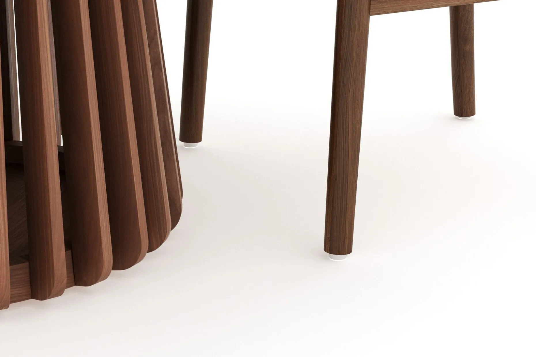 Peyra Spisegruppe 120 cm Rundt Spisebord med 4 Dastoori Spisestoler