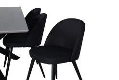 Piazza Spisegruppe 180 cm Rektangulær med 6 Velvet Stoler