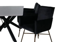 Piazza Spisegruppe 180 cm Rektangulær med 6 Petra Stoler