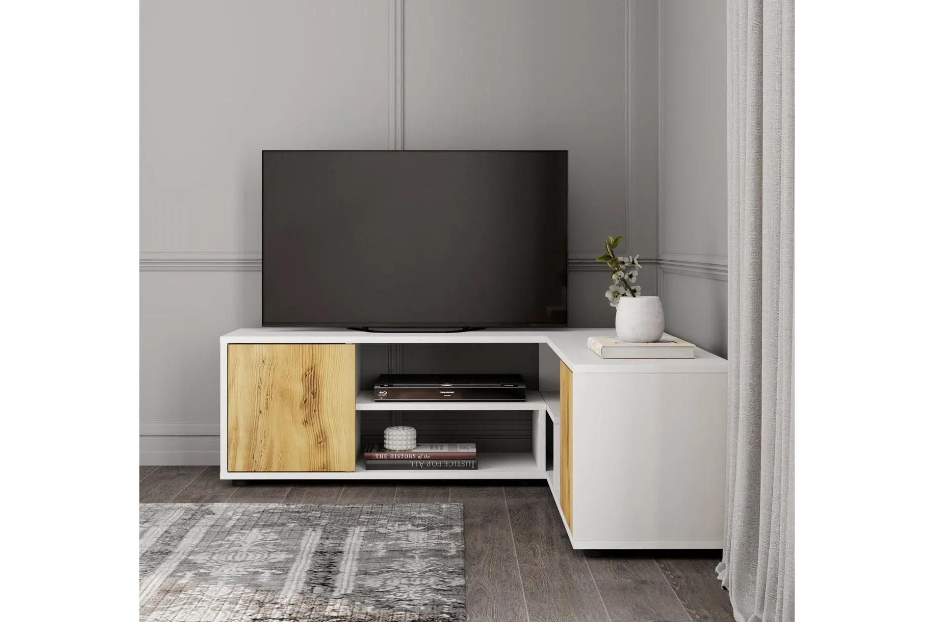 Pienk TV-benk 125 cm