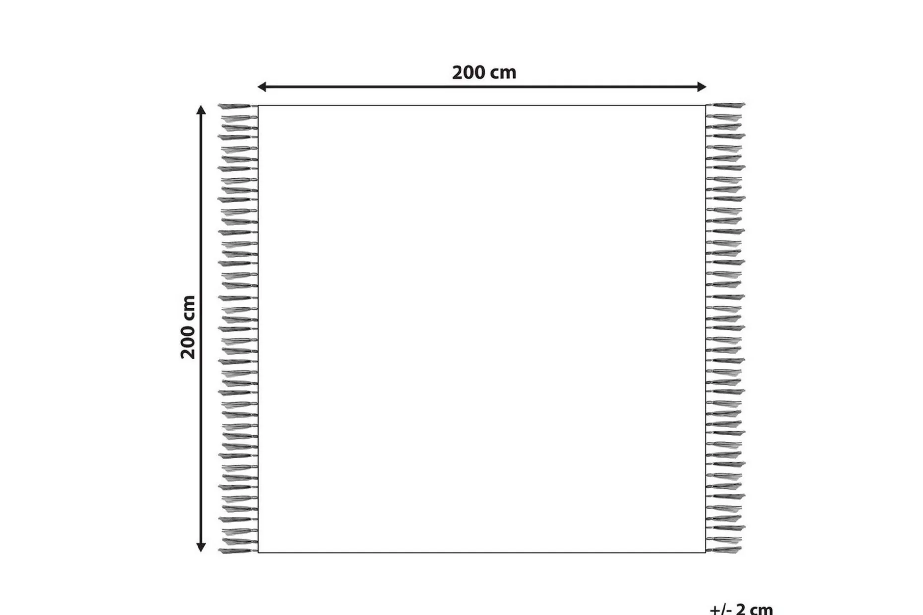 Piknikteppe Mouza 200x200 cm