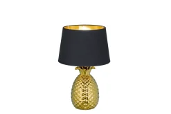 Pineapple Bordlampe 45 cm E27 gull / svart