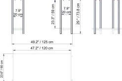 Pinnarp Skrivebord 125 cm med Oppbevaring 2 Hyller