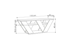 Pipralla TV-benk 110 cm