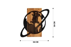 Planet Wooden Accessory Veggdekor