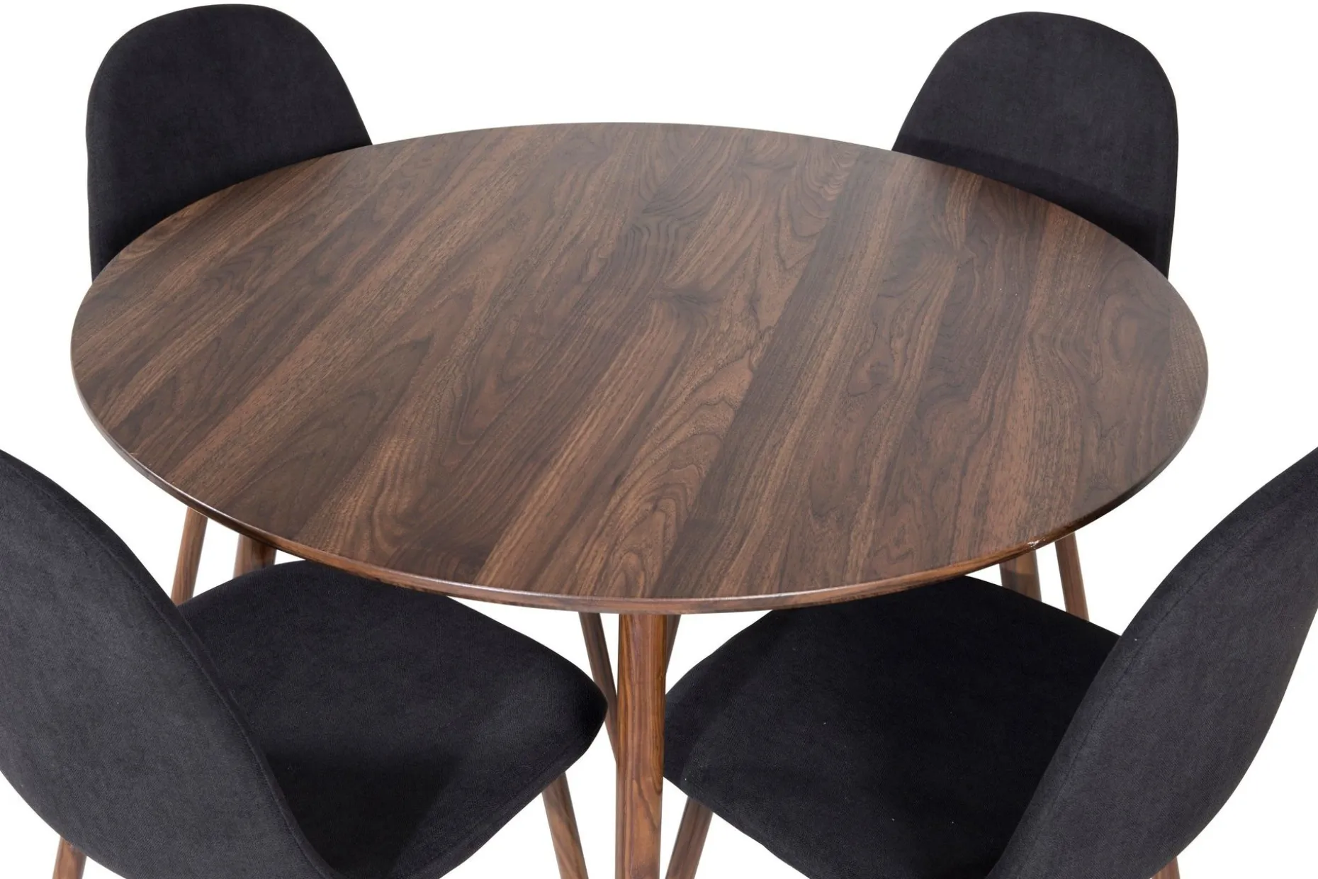 Plaza Spisegruppe 100 cm Rund med 4 Polar Stoler