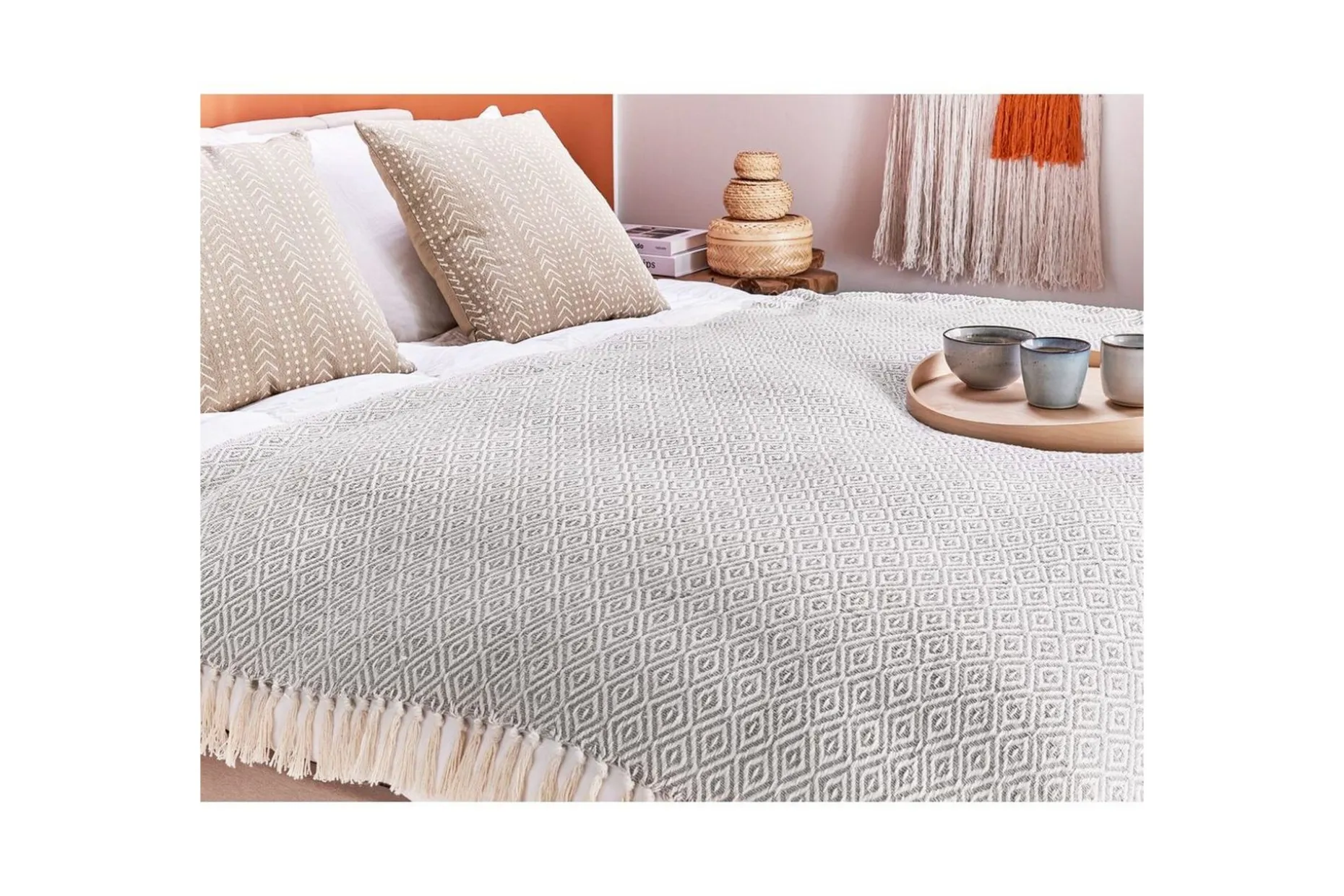 Pledd Mityal Beige/grå