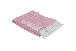 Pledd Tangier Rosa/Hvit