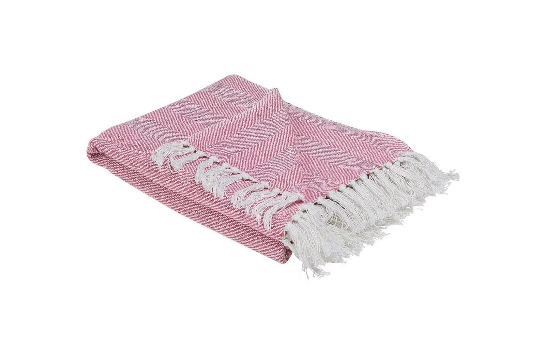 Pledd Tangier Rosa/Hvit