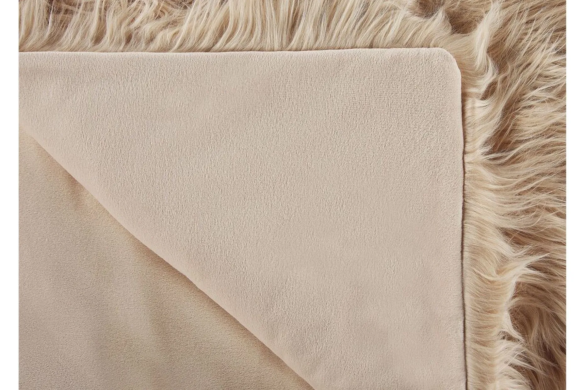 Pledd 200 x 220 cm lysebrun DELICE