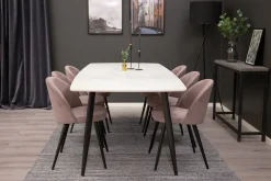 Polar Spisegruppe 240 cm Rektangulær med 6 Velvet Stoler