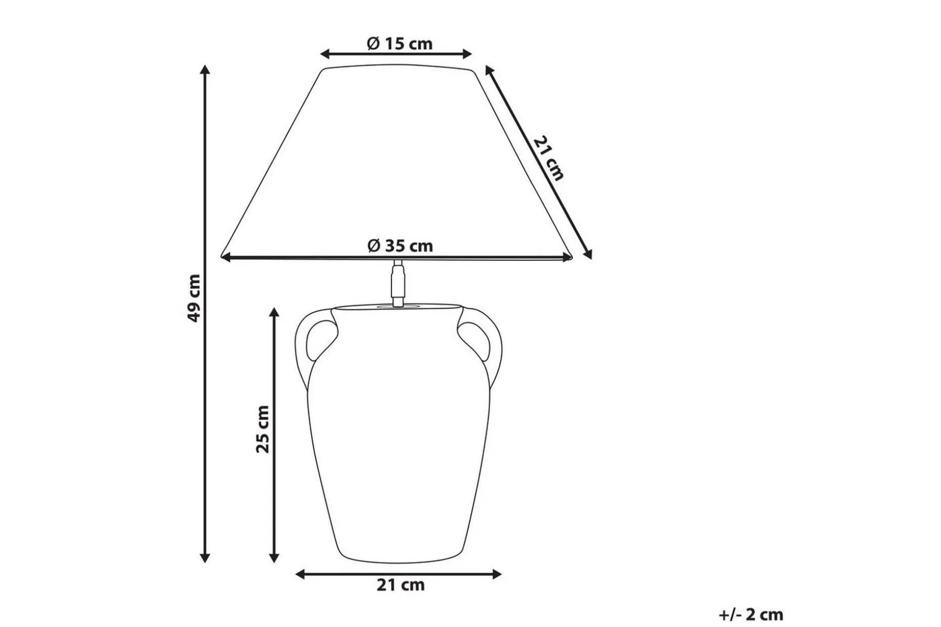 Ponze Bordlampe 49 cm E27