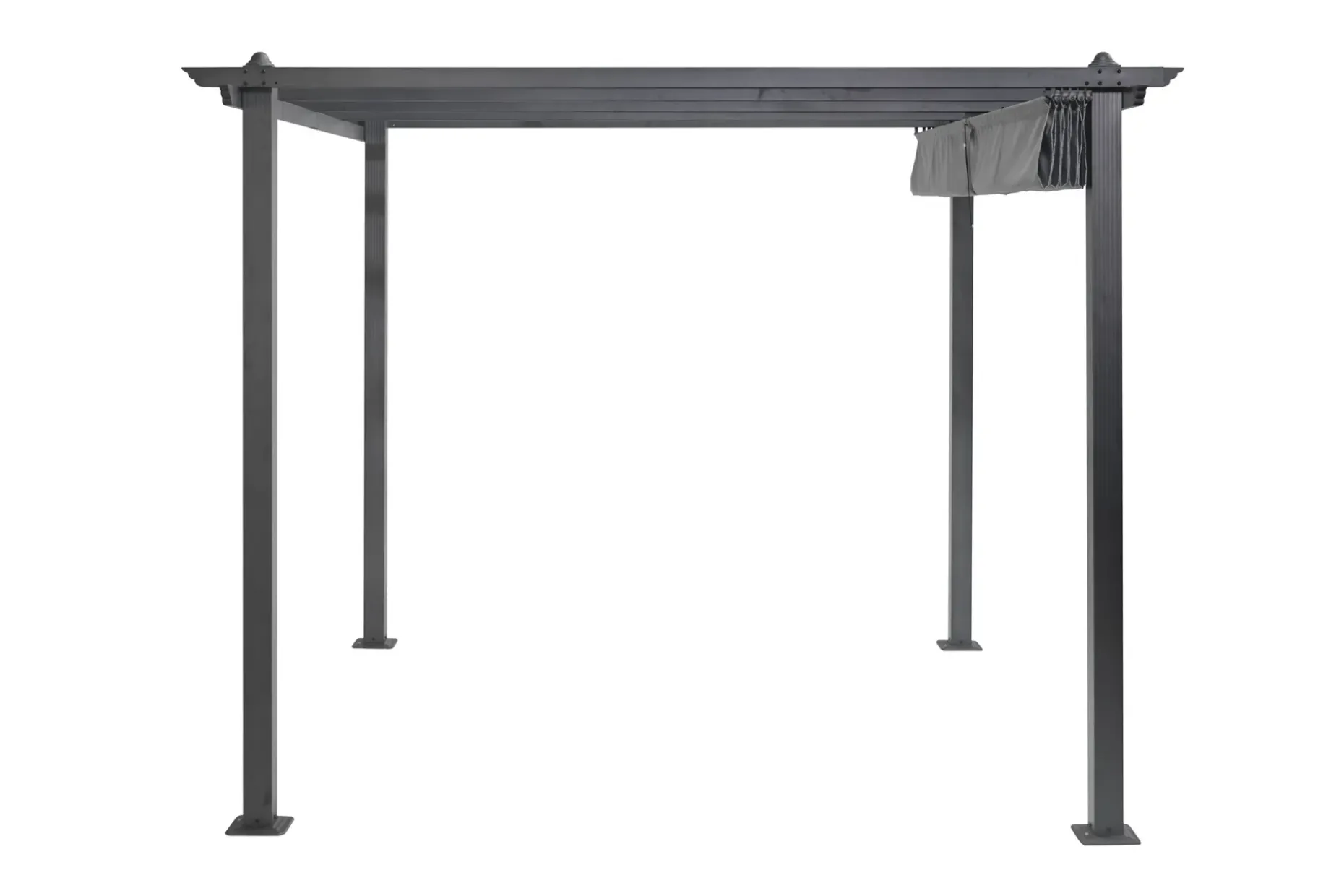 Porto pergola 3x3 m i aluminium med tak for solskjerming