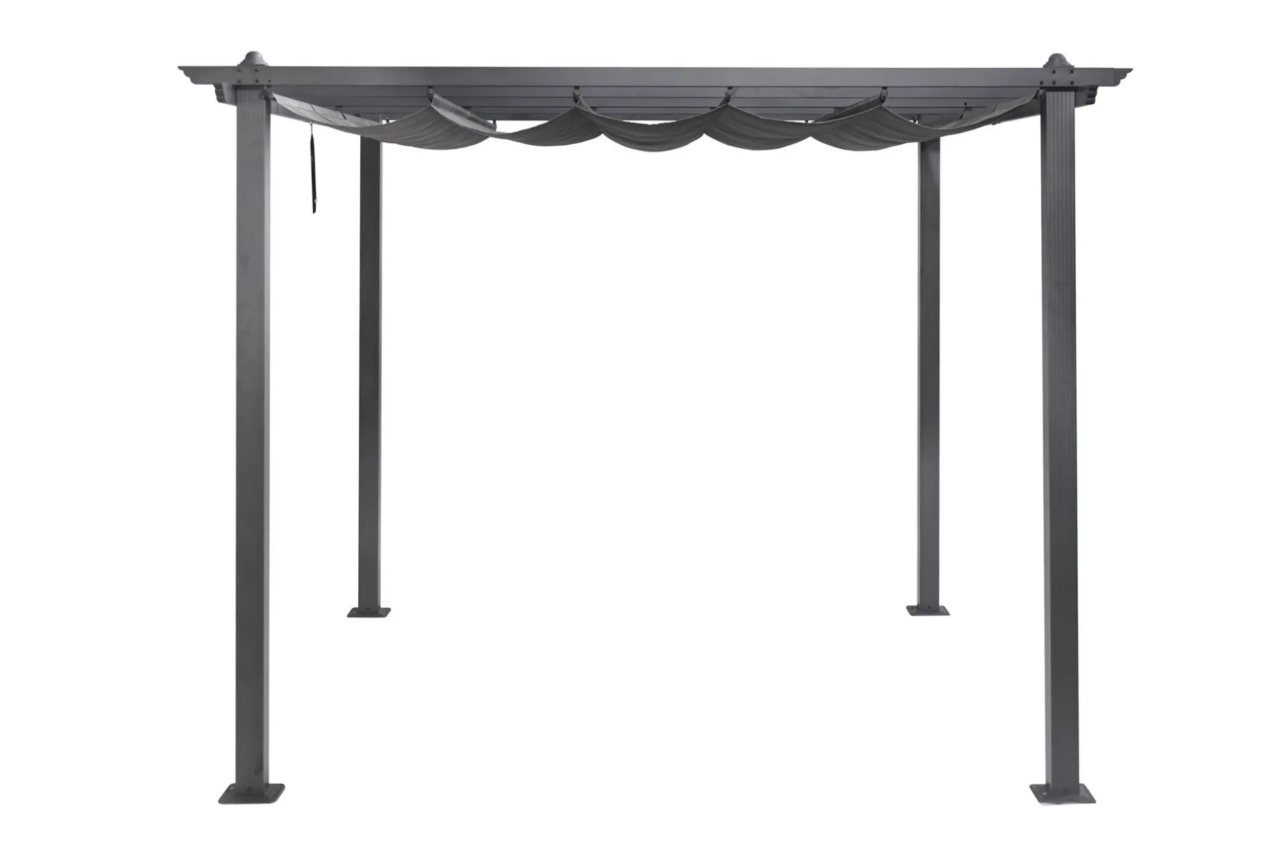 Porto pergola 3x3 m i aluminium med tak for solskjerming