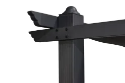 Porto pergola 3x3 m i aluminium med tak for solskjerming