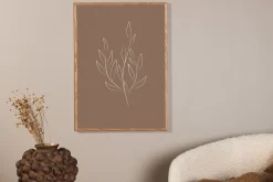 Poster Drawed leaf 30x40 cm