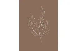 Poster Drawed leaf 50x70 cm